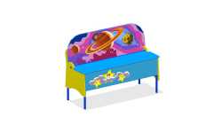 Детская скамейка с ящиком для игрушек ПС-01 "Космос"